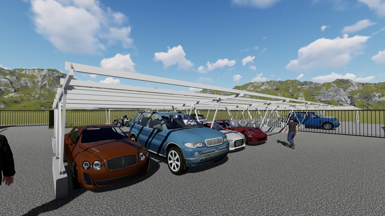 Pérgola bioclimática en Vitacura con lamas orientables y domótica